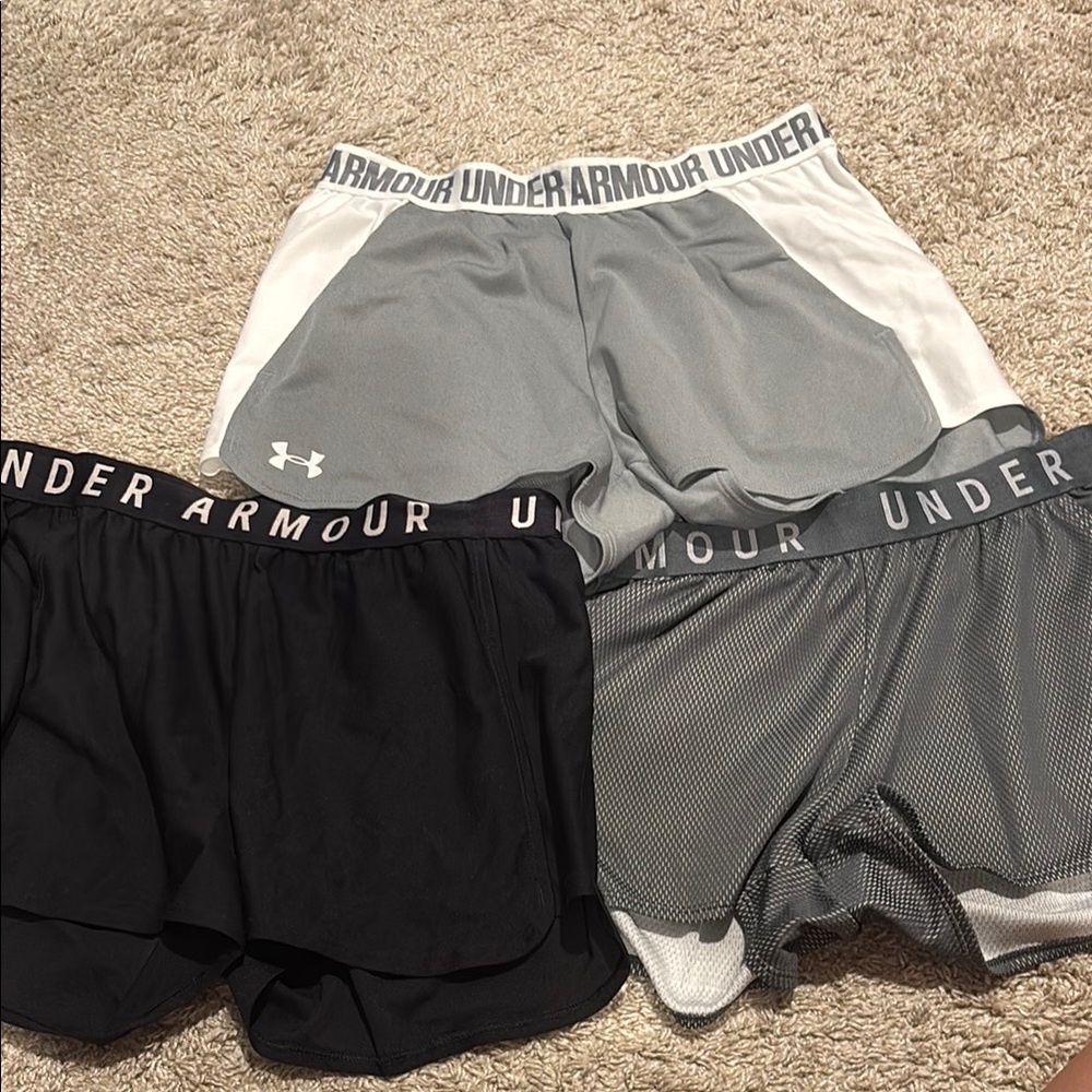 Under Armour Gray and Black Shorts Trio